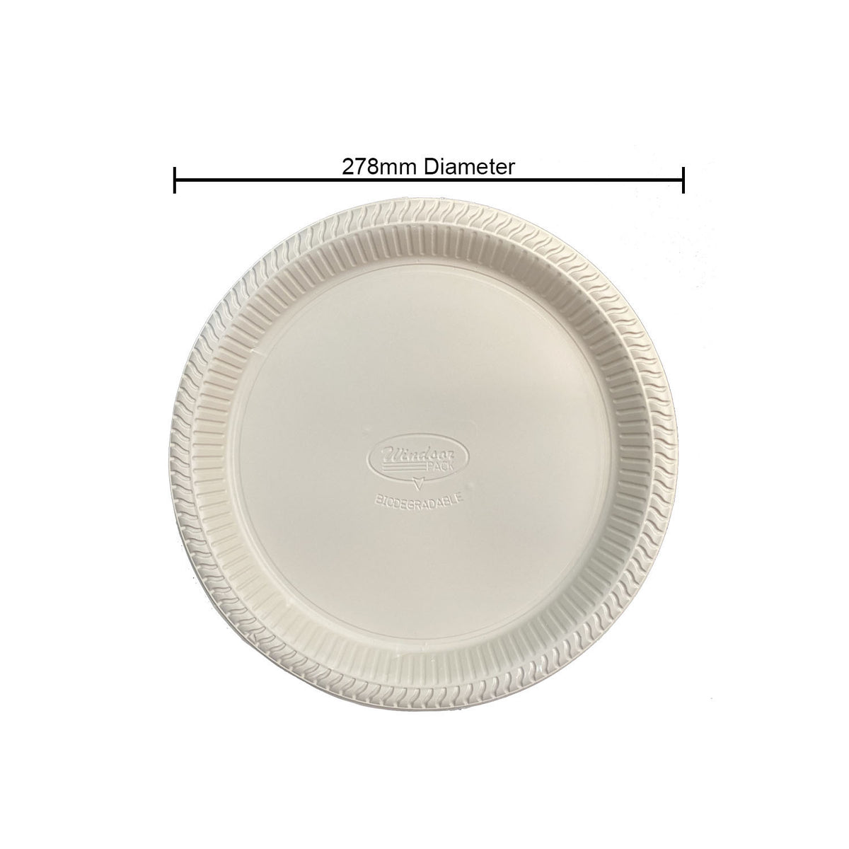12 inch Round Cornstarch Plate