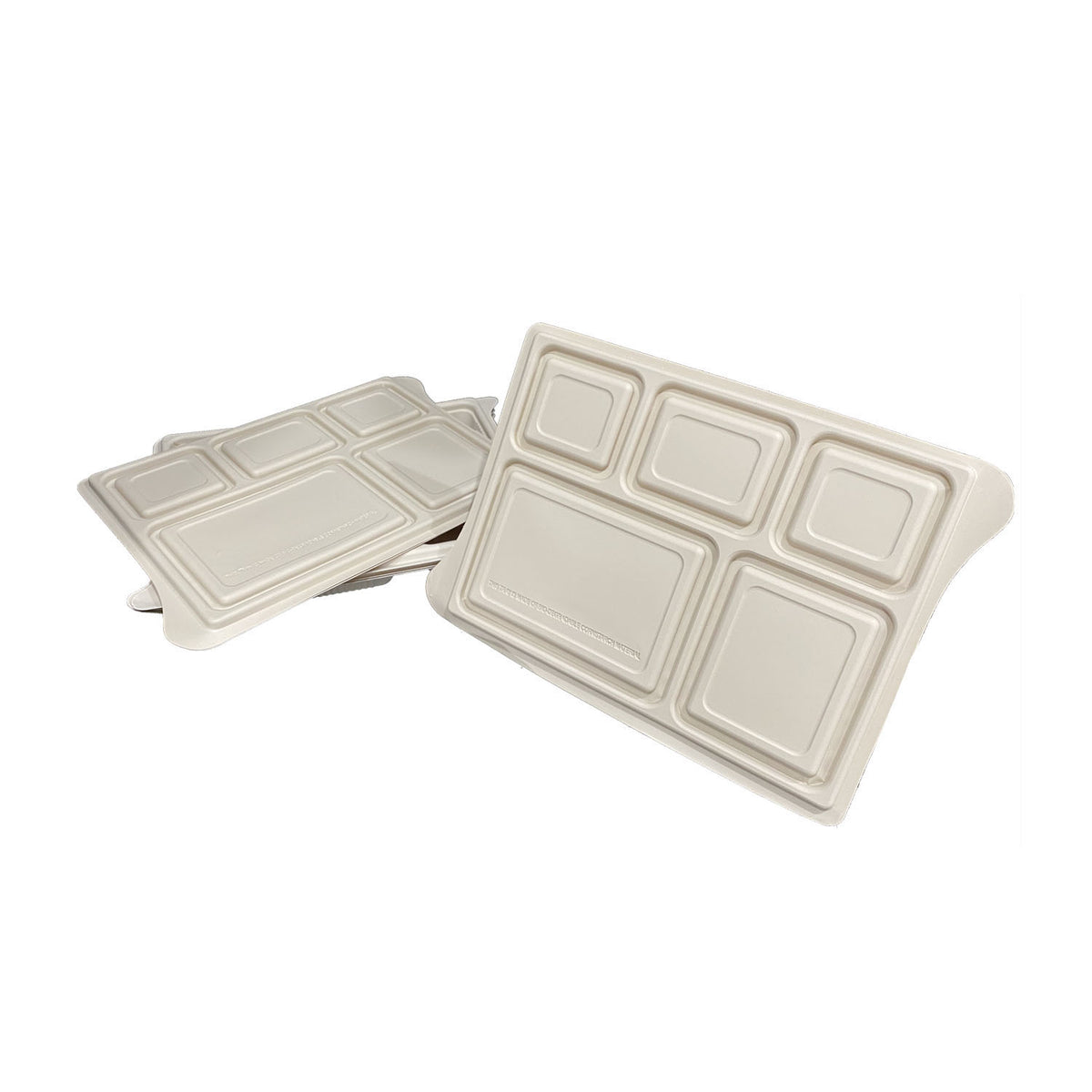 5 Compartment Cornstarch Plate Lid
