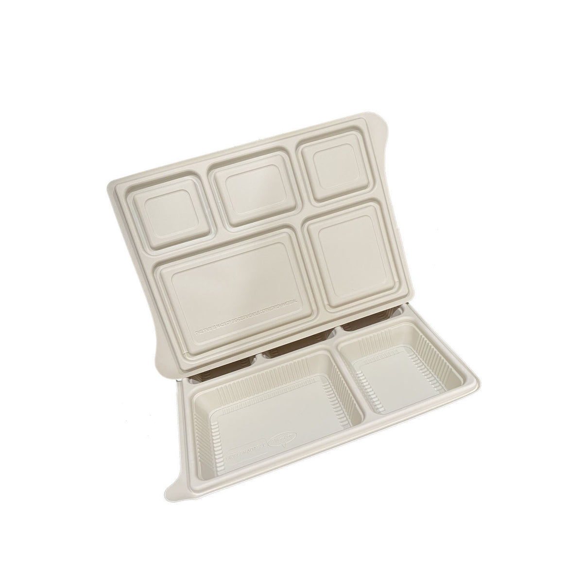 5 Compartment Cornstarch Plate Lid