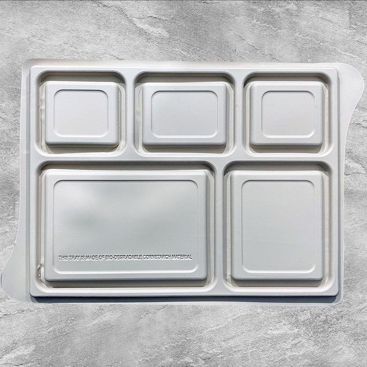 5 Compartment Cornstarch Container with Lid