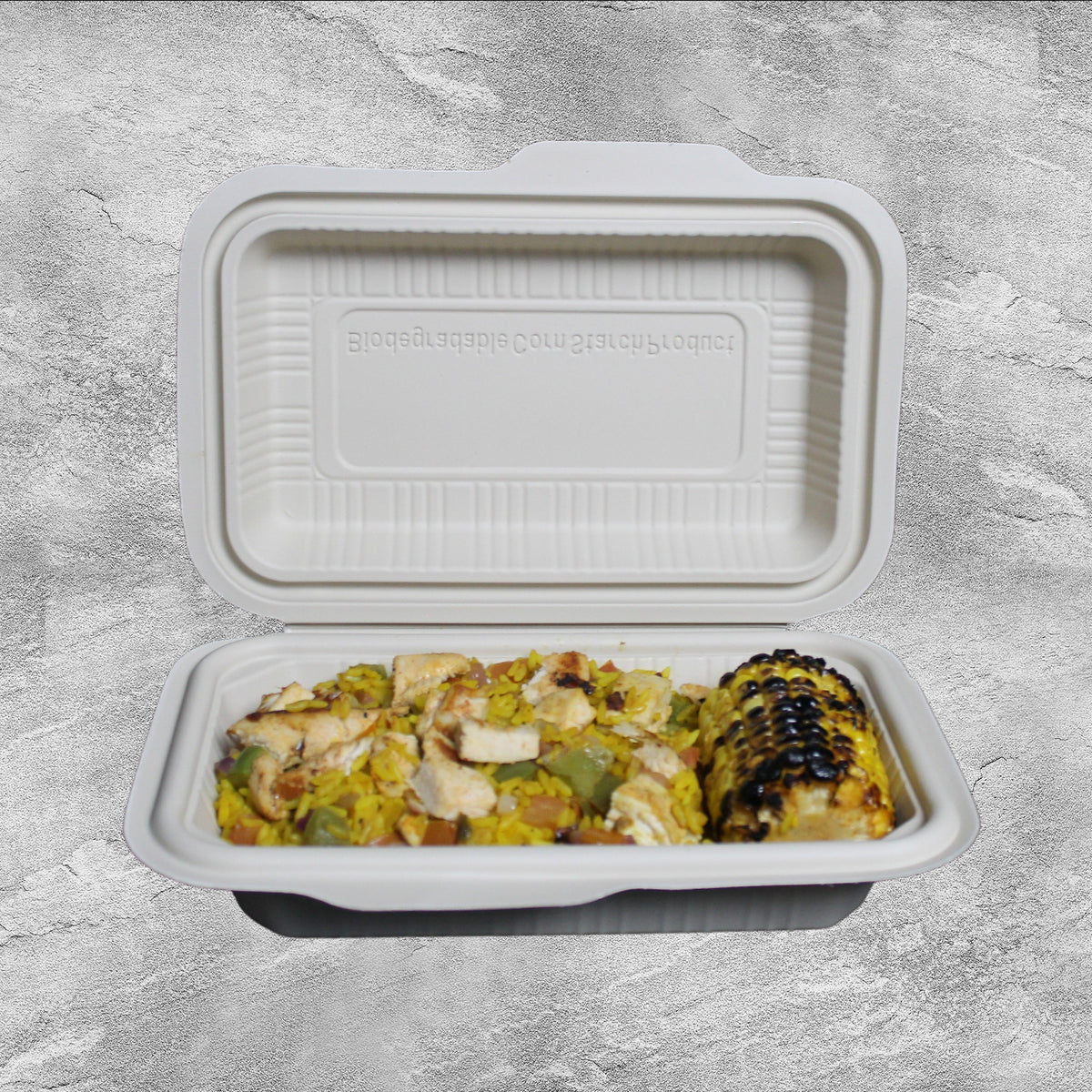 750ml Cornstarch Clamshell Box